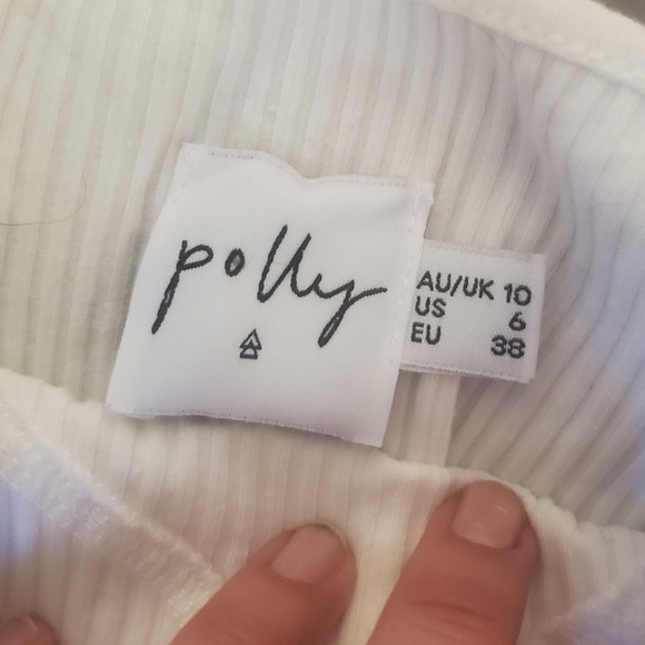 White Ribbed Bodysuit - Picture 4 of 5